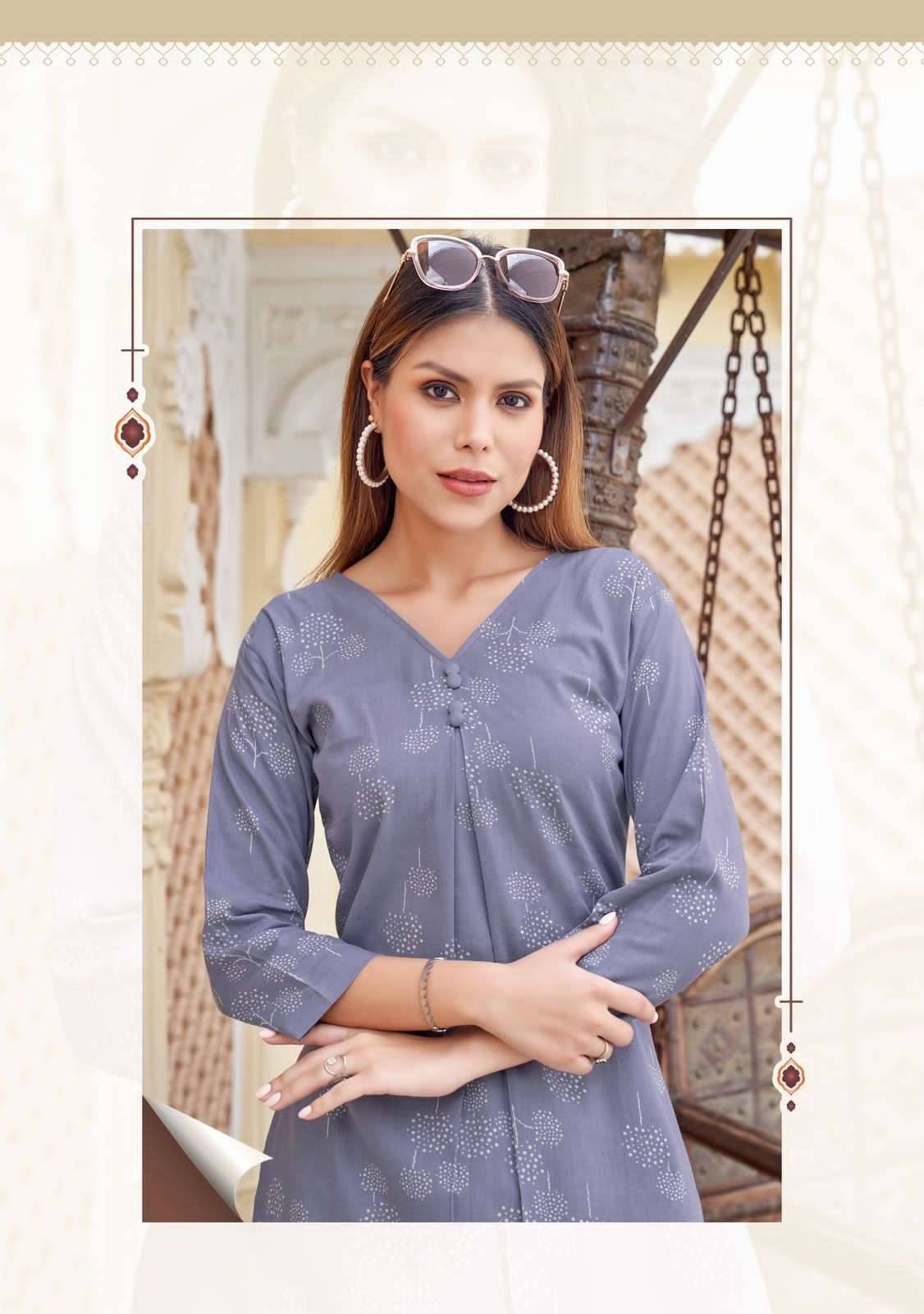  Floral Style By Mittoo 2001 To 2006 Series Beautiful Festive Suits Colorful Stylish Cotton Kurtis At Wholesale Price